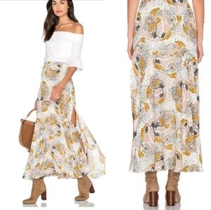 Free People. Floral Print Midi/Maxi Skirt